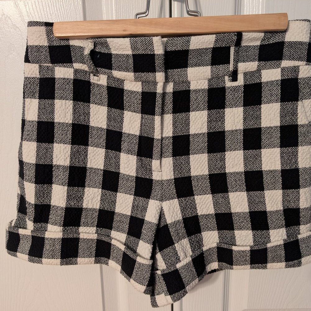 Veronica Beard Carito Black & White Gingham Short